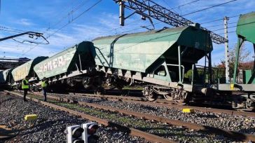 Descarrila un tren de mercancías en Ávila