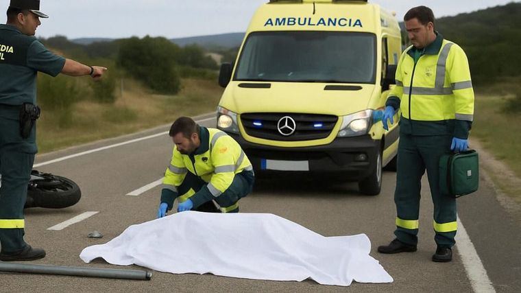 Tragedia en Burgos: Motorista de 50 años pierde la vida tras chocar contra una señal en un fatídico accidente