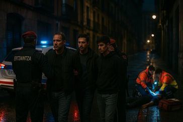 Tensión en las calles de Bilbao: Tres hombres armados asaltan a un ciudadano y desatan el caos