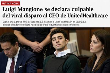 Luigi Mangione se declara culpable del viral asesinato del CEO de UnitedHealthcare