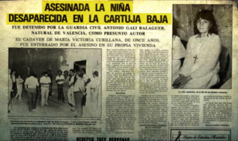 Recorte de prensa de una de sus víctimas