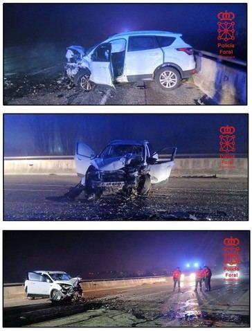 Detenido un hombre por tres delitos de tráfico tras un accidente en Navarra