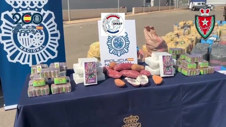 Desmantelan un camión con 15 toneladas de hachís ocultas entre sandías en Almería