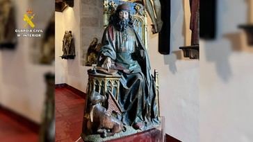 Recuperan en Italia escultura del siglo XV robada en 1979 en Palencia